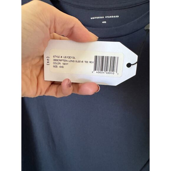 Universal Standard Long Sleeve Crew Neck T-Shirt Size (00-0) 4XS NEW - Picture 8 of 9